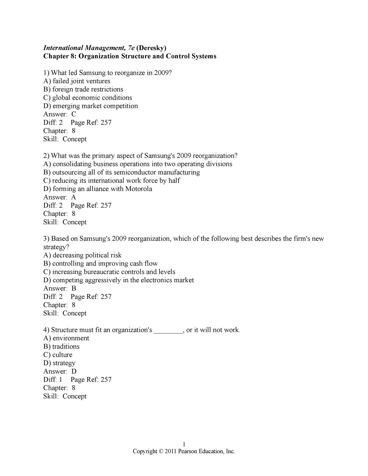 chapter 08 cross culture management test bank studocu cross culture management test bank