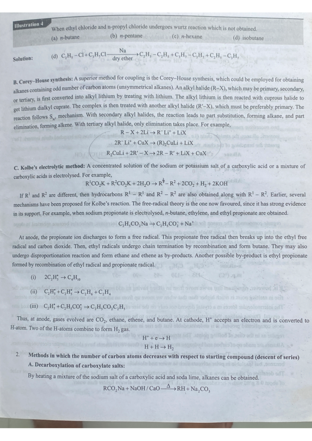 1663037003244 2 - Corey-house synthesis,kolbe’s electrolytic method ...