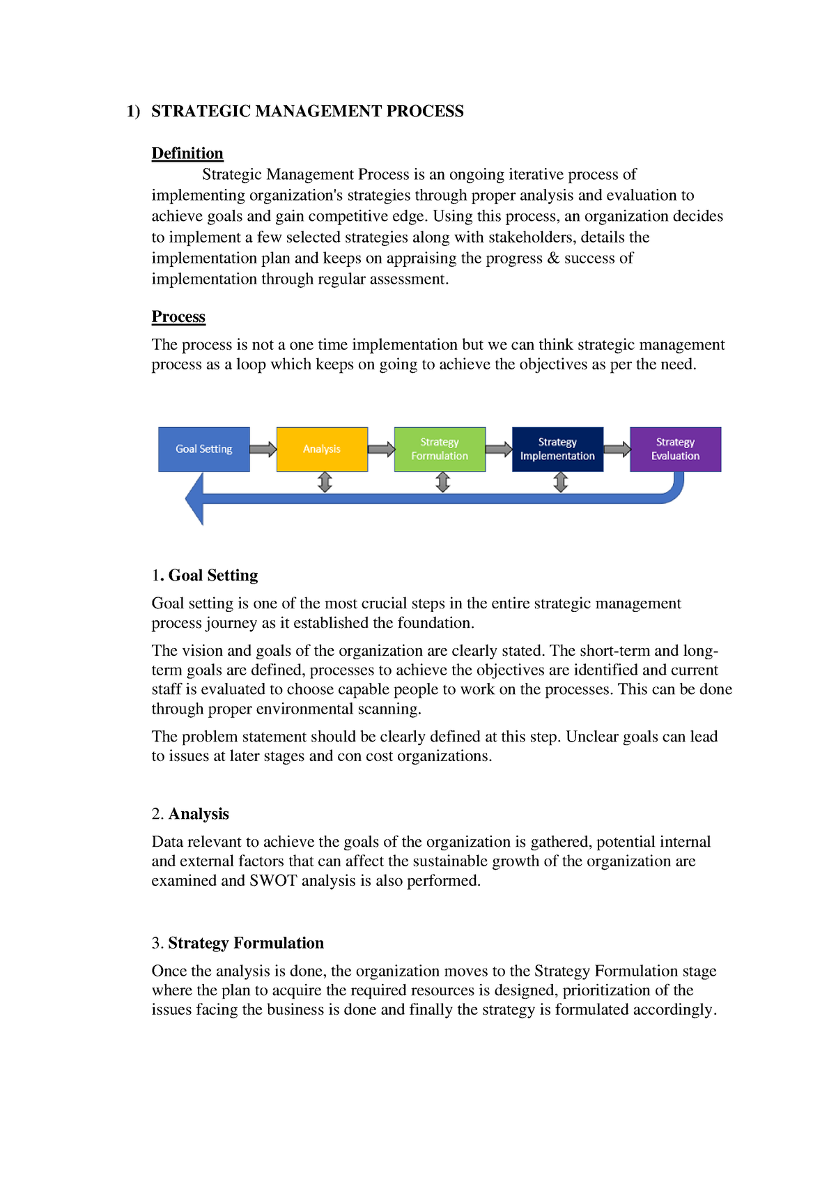 strategic management process case study