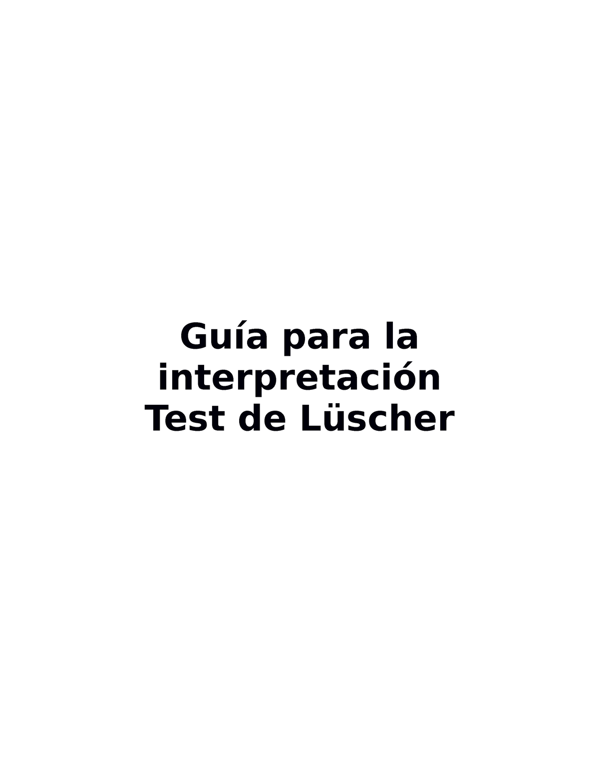 Luscher Interpretacon Guía Para La Interpretación Test De Lüscher Gris Disposición Del Ánimo 8031