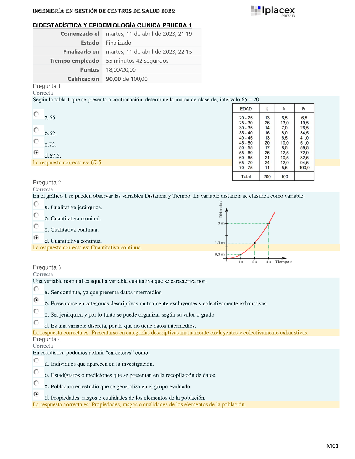 Bioestadística Y Epidemiología Clínica Prueba 1 - BIOESTADÍSTICA Y ...