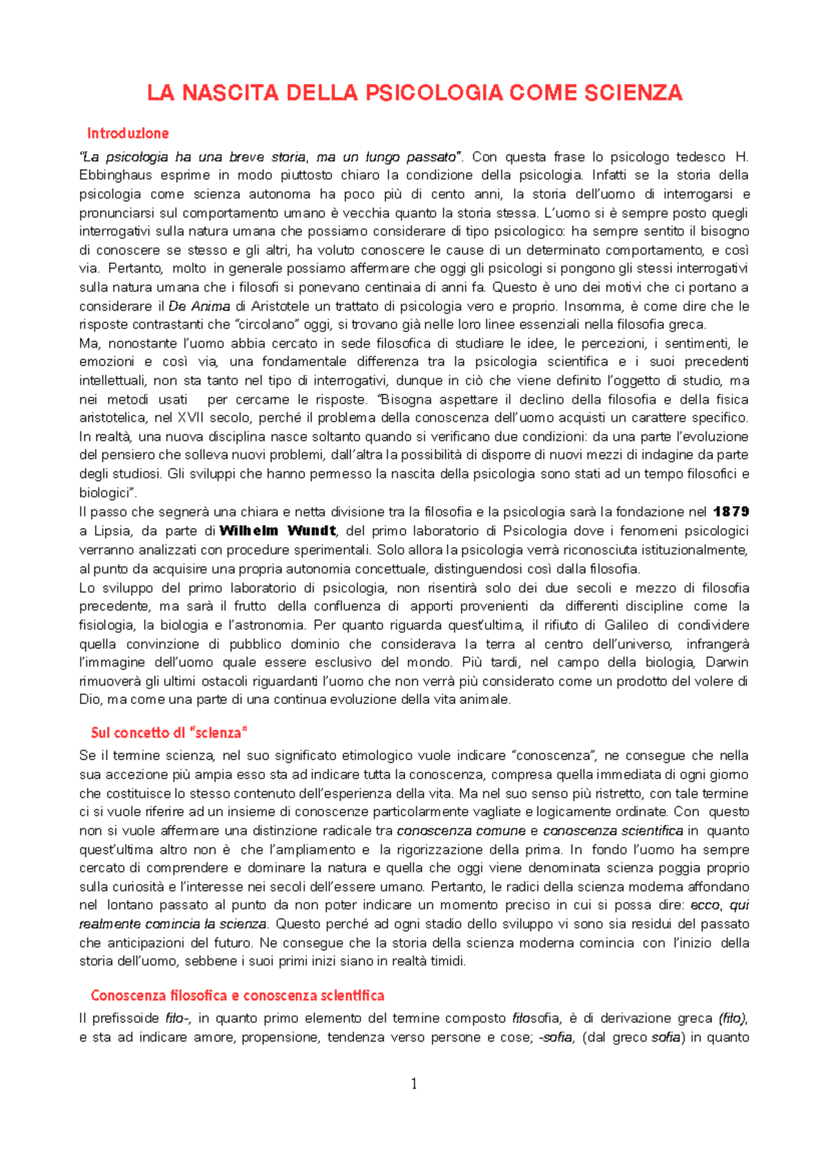 la psicologia è una scienza