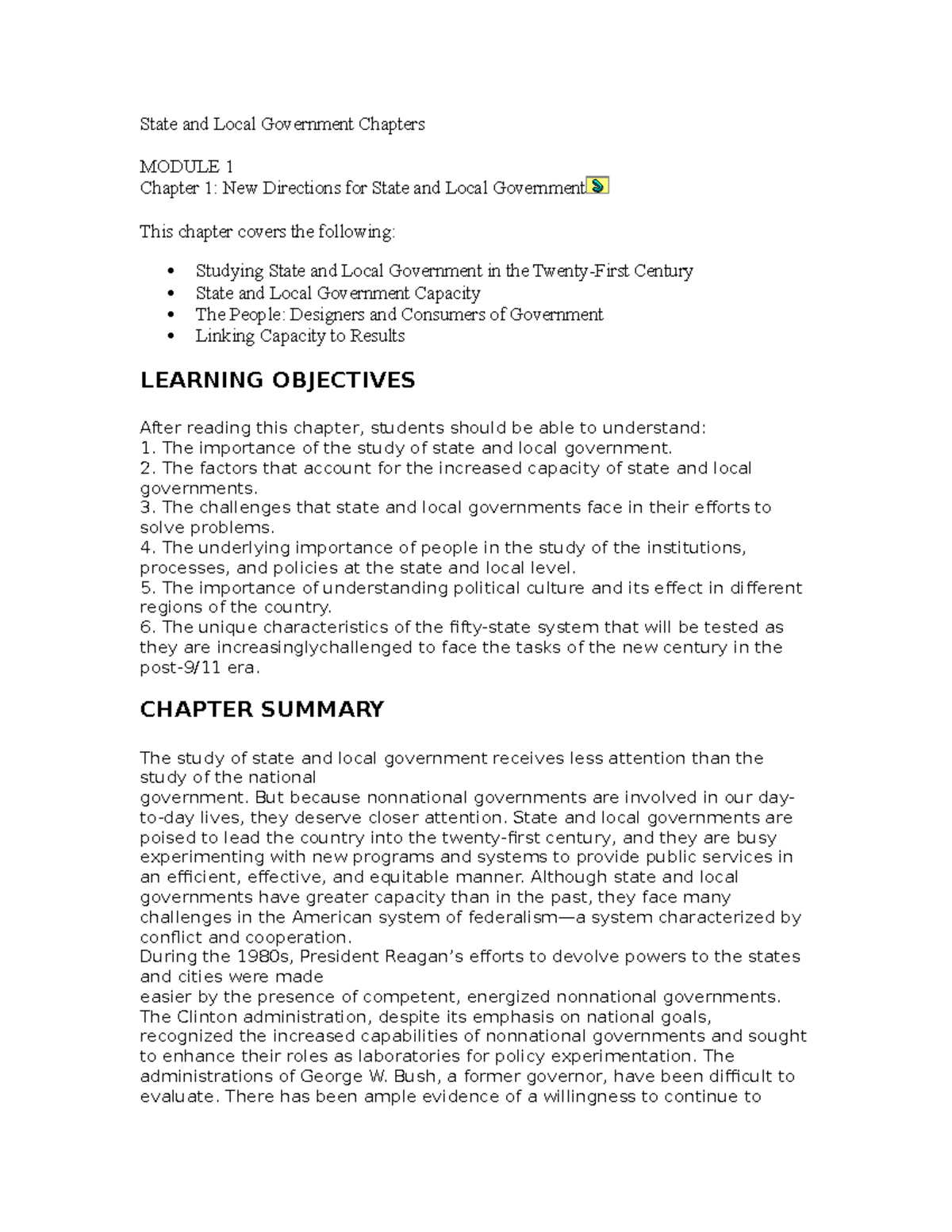 State And Local Government Chapters State And Local Government 