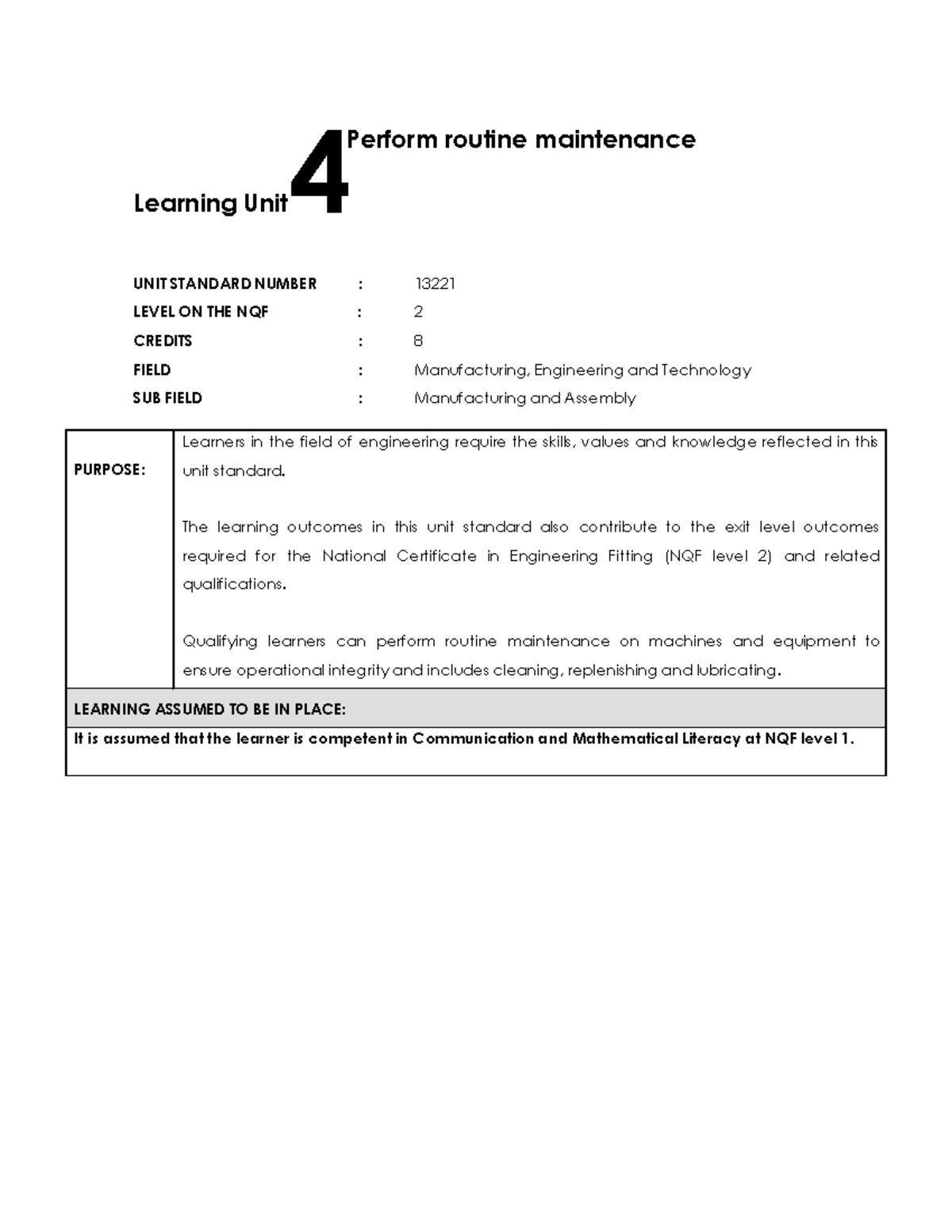 Perform routine maintenance - 4 Perform routine maintenance Learning ...