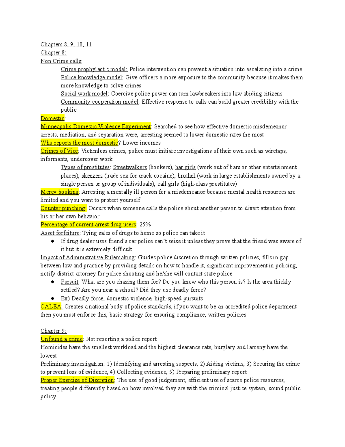 Quiz #2: Study Guide (Third Assessment) - Chapters 8, 9, 10, 11 Chapter ...