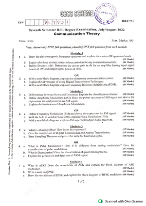 15EC45 - Principles Communication System - Module 4 - Studocu