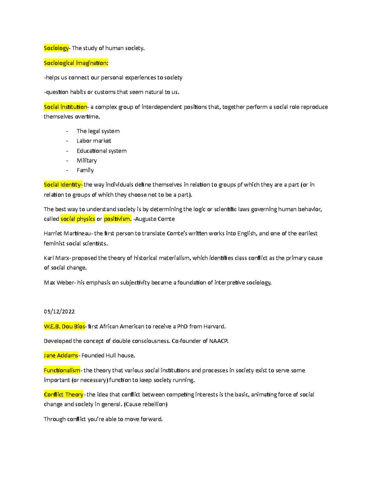 Sociology Notes - Sociology- The study of human society. Sociological ...
