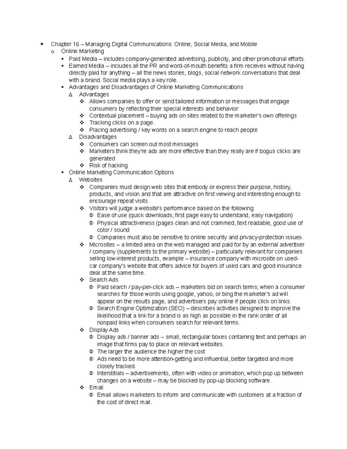 Visual Reference: Chapter 16 Managing Digital Communications