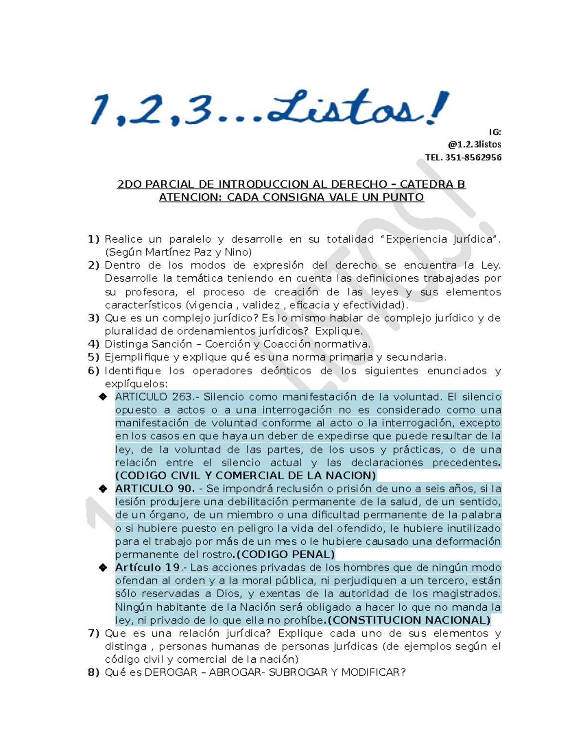 2DO Parcial DE Introduccion AL Derecho MP - 2DO PARCIAL DE INTRODUCCION ...