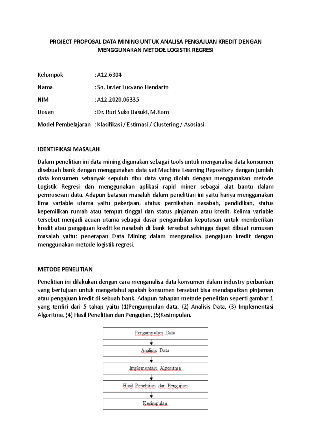 Project Proposal DATA Mining Untuk Analisa Pengajuan Kredit Dengan ...