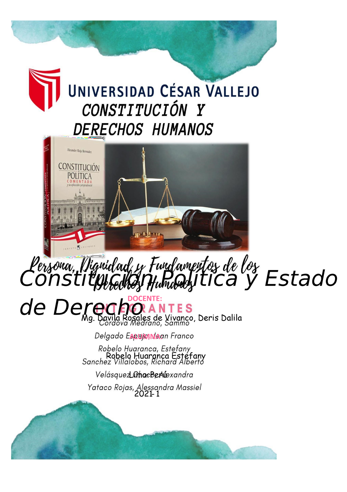 Ficha DE Aplicacion 03 Constitución y Derechos Humanos UCV Studocu