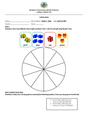 Activity Sheet April 19 2024 Grade 7 RUBY Mathematics - TLE ICT ...