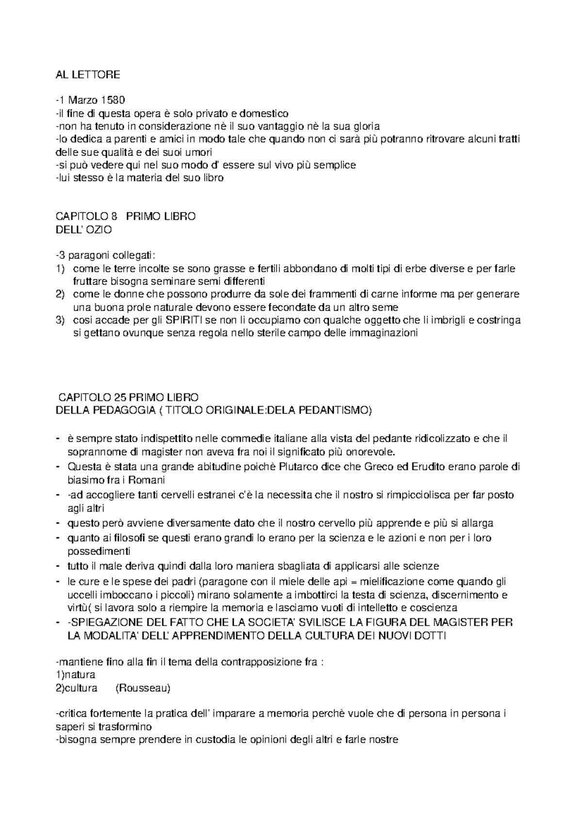 Saggi Montaigne Pedagogia E Didattica 804001575 Uniroma2 Studocu