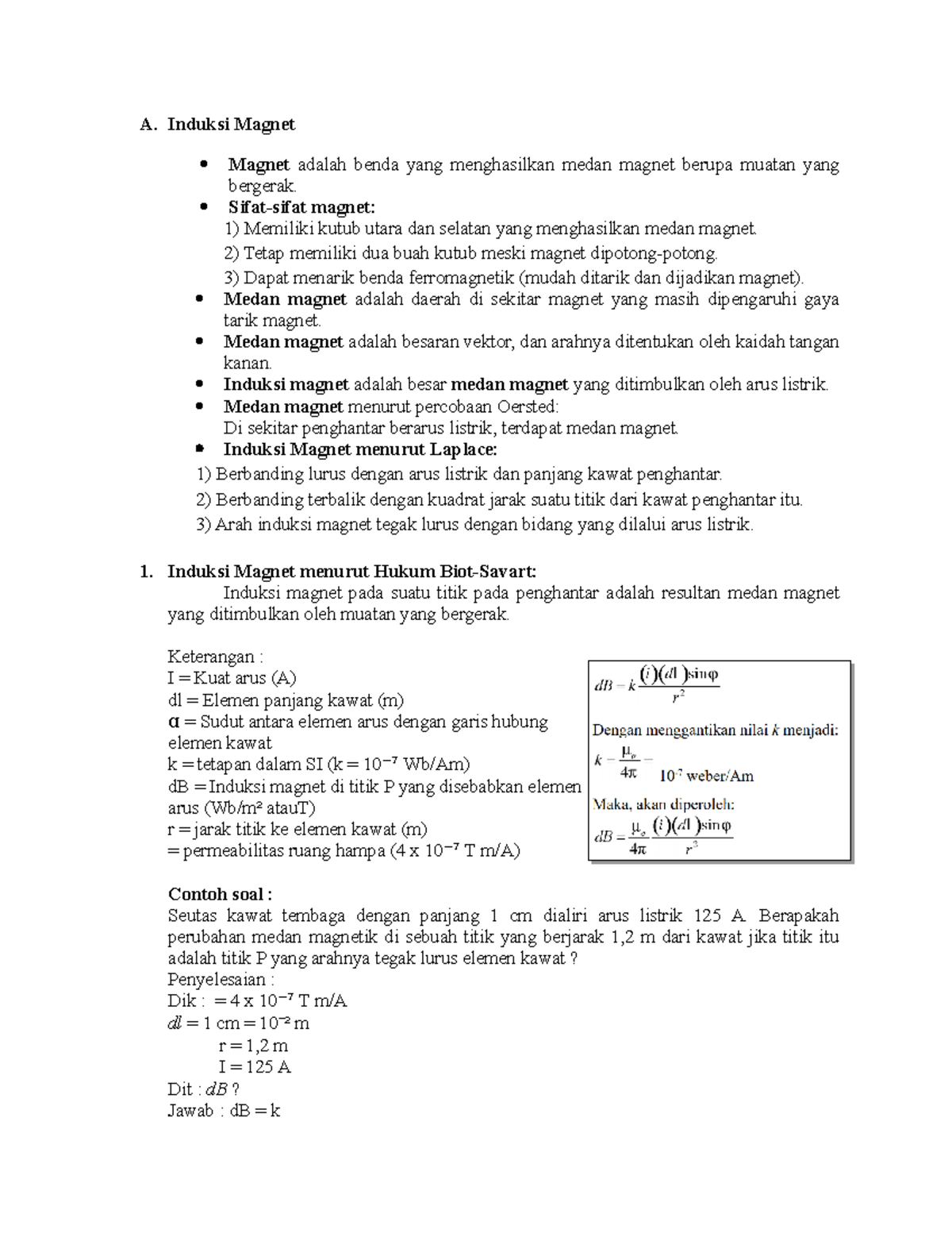 Induksi Magnet - A. Induksi Magnet Magnet adalah benda yang ...