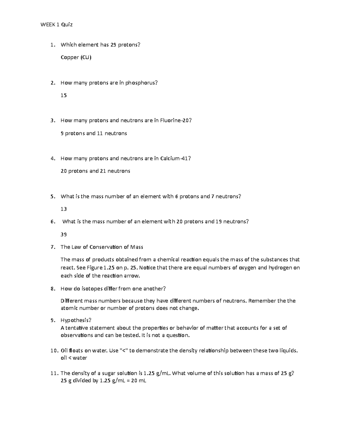 Chem quiz summary - notes on chem quiz done online - Which element has ...