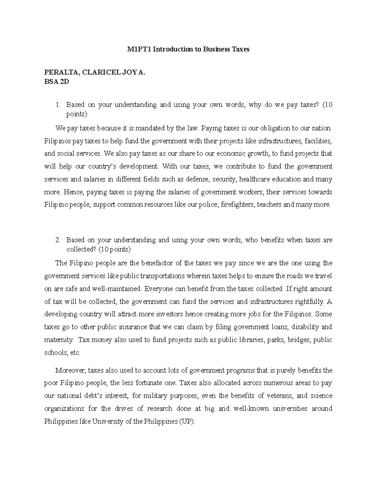 M1PT1 Introduction to Business Taxes bsa M1PT1 Introduction to