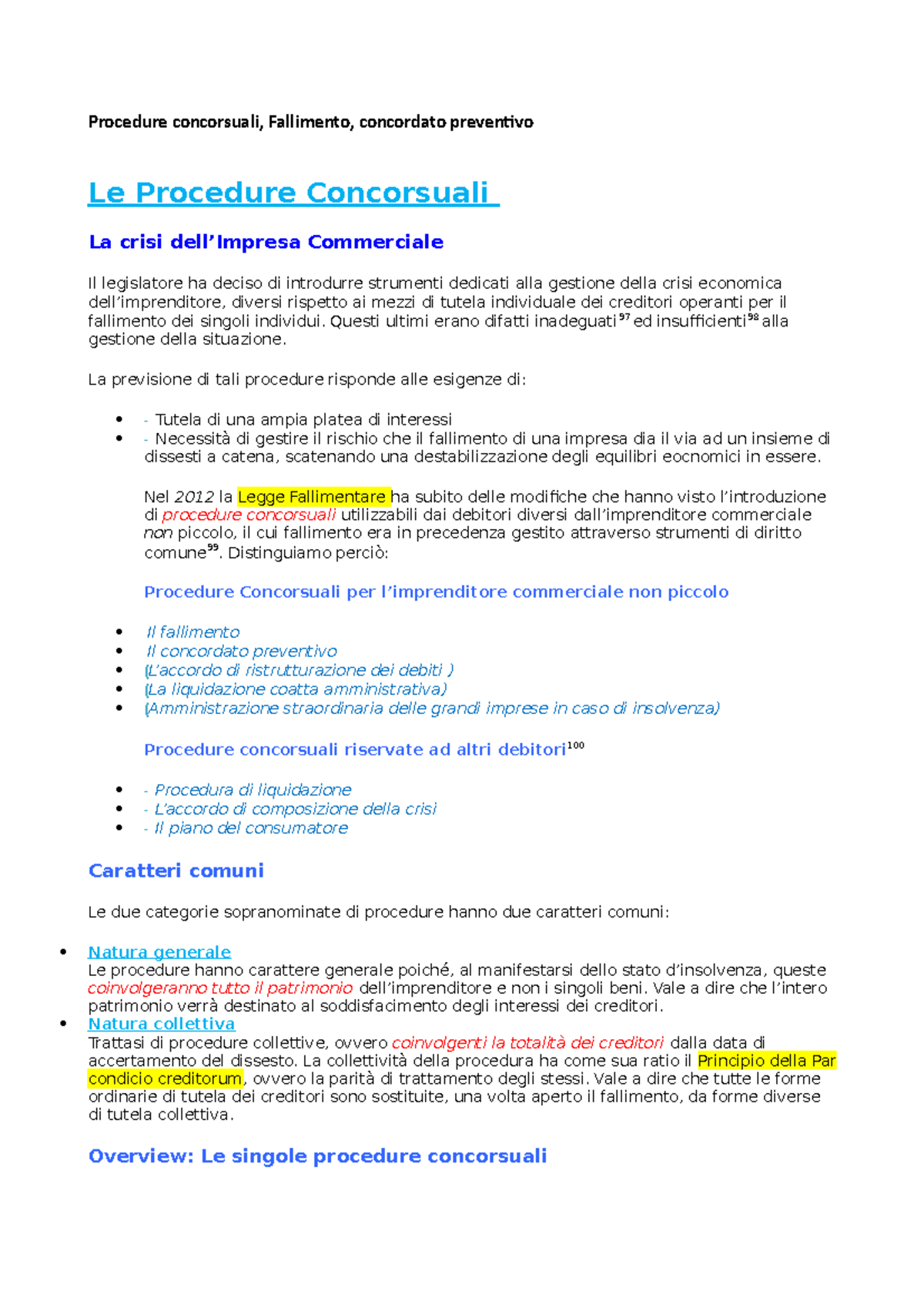 Concordato Preventivo E Fallimento – LJNN