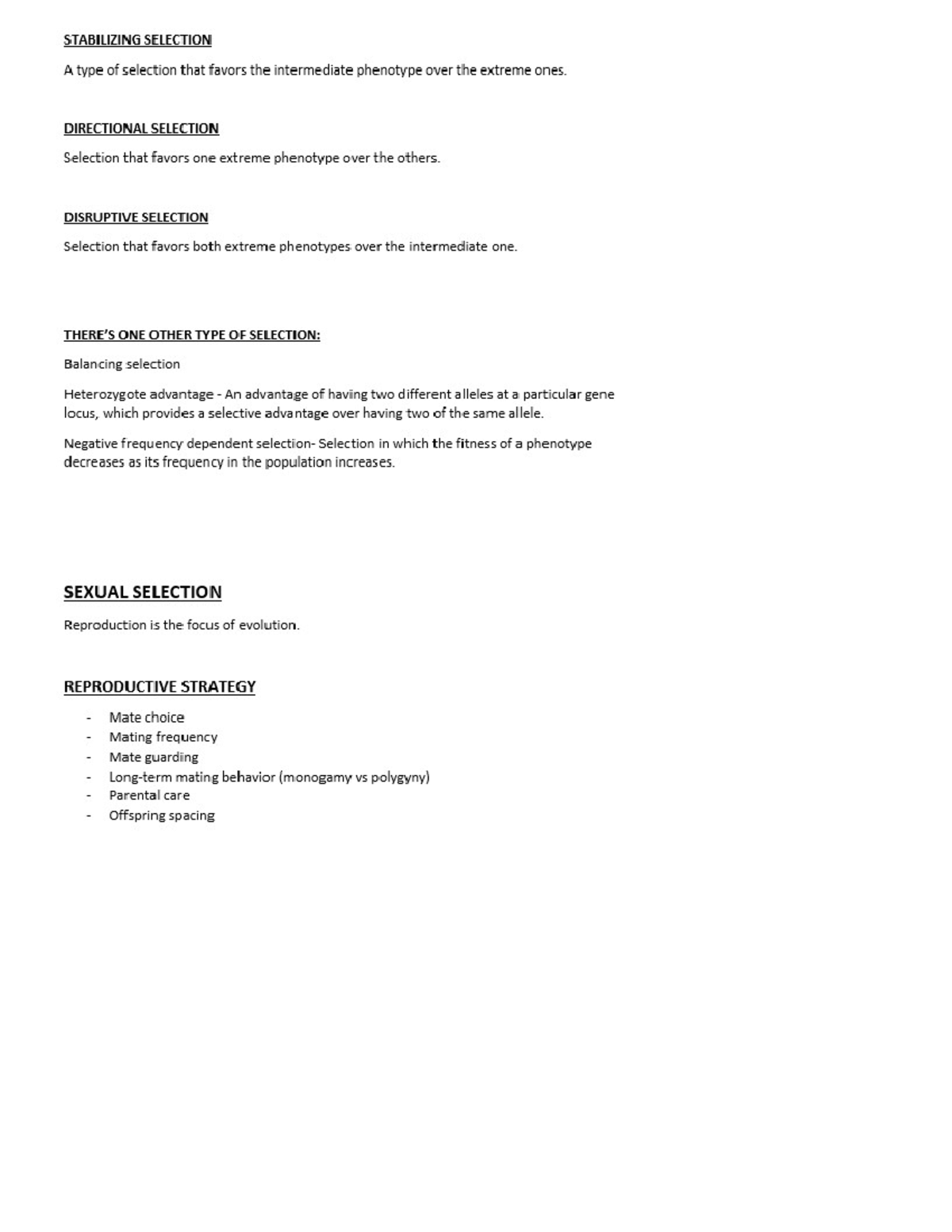 3rd page of Lecture 8-Introduction to Evolutionary Biology my own notes ...