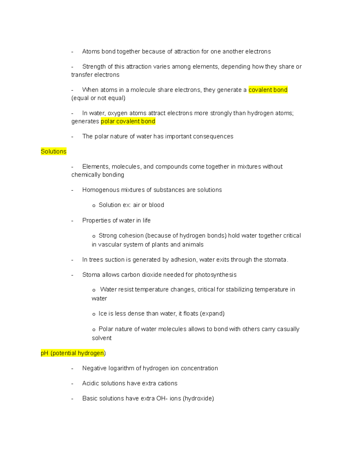 ENV 101 Unit 1 Notes Pt7 - Florian Dotti, ENV101: Photosynthesis ...