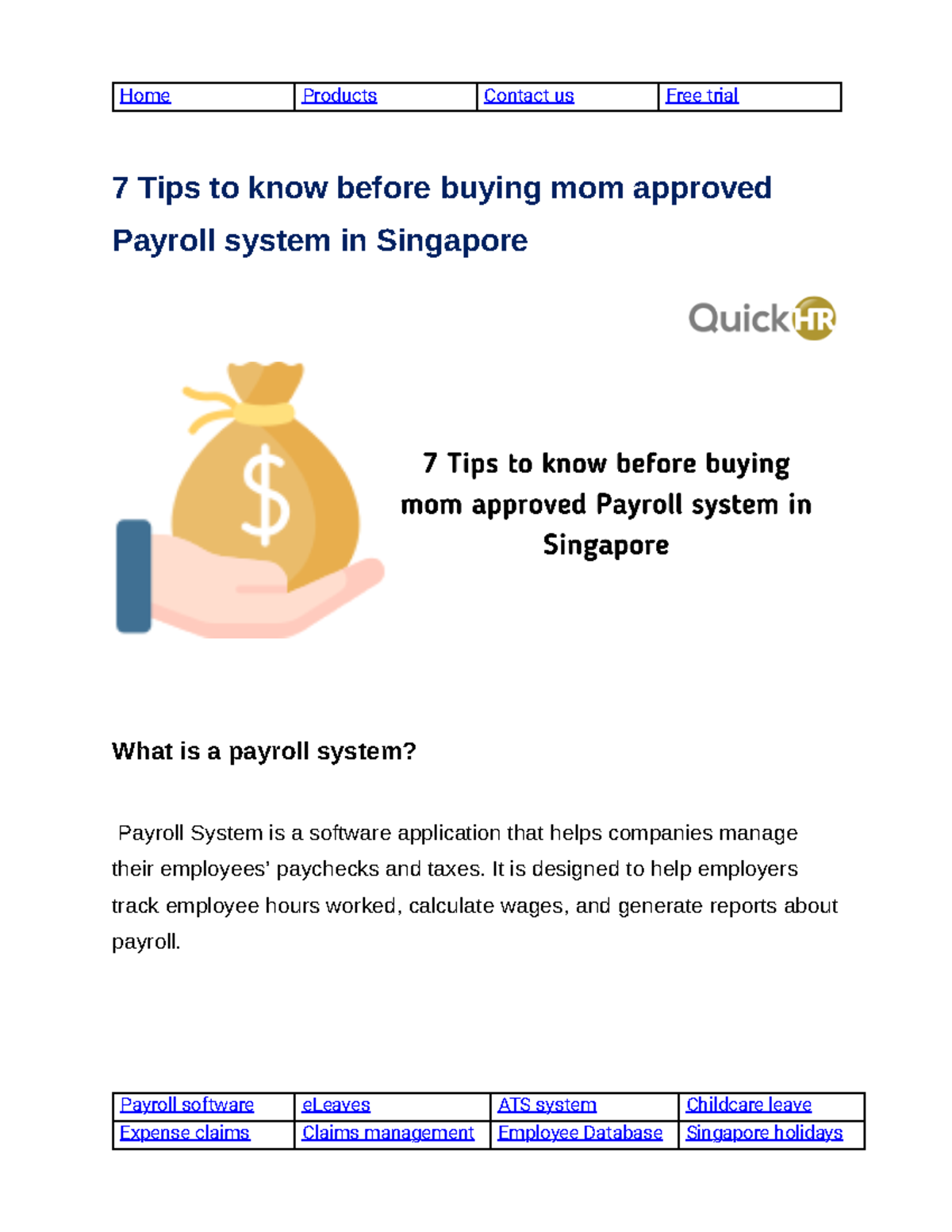 7 Tips to know before buying mom approved Payroll system in Singapore ...
