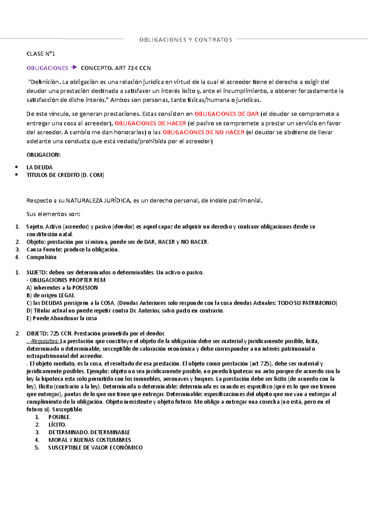 Resumen Obligaciones Y Contratos - OBLIGACIONES Y CONTRATOS CLASE N ...