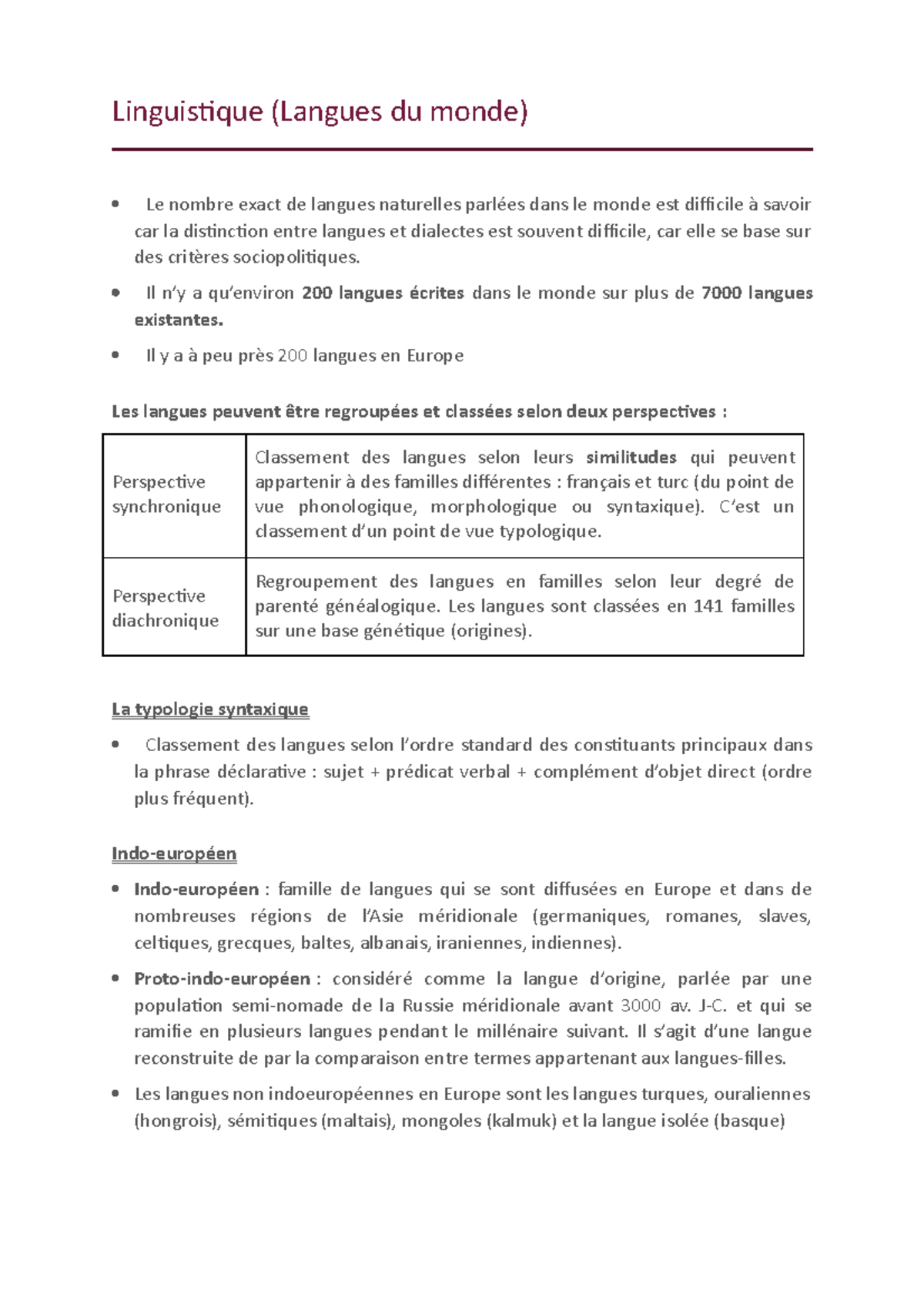 Cours 9 - Linguistique (Langues Du Monde) Le Nombre Exact De Langues ...