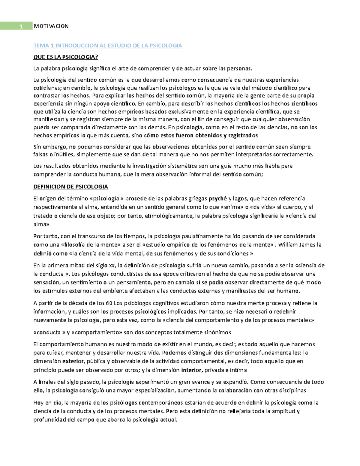 Motivacion Hasta TEMA 2 - TEMA 1 INTRODUCCION AL ESTUDIO DE LA ...