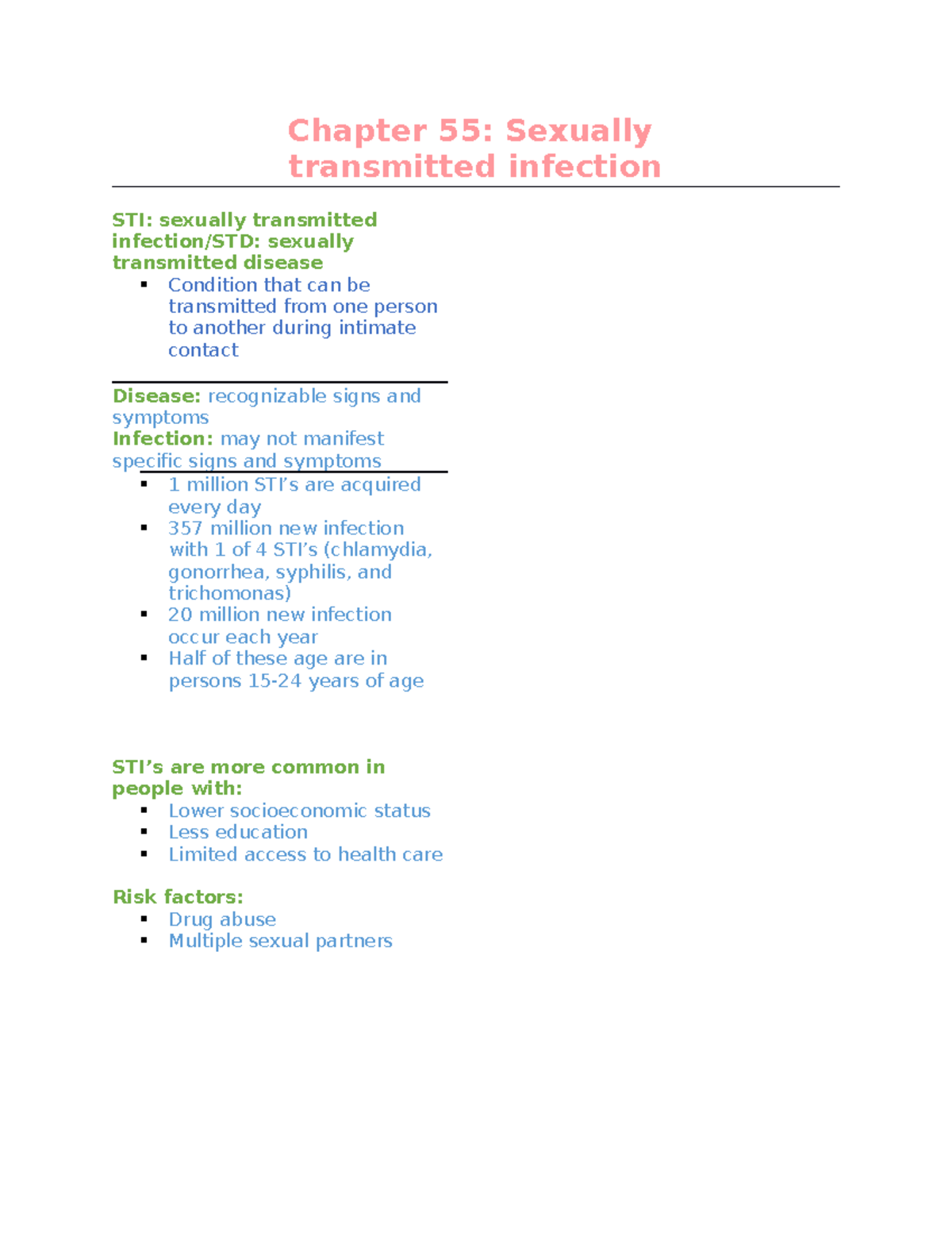 Chapter 55: Sexually Transmitted Infection - Chapter 55: Sexually ...
