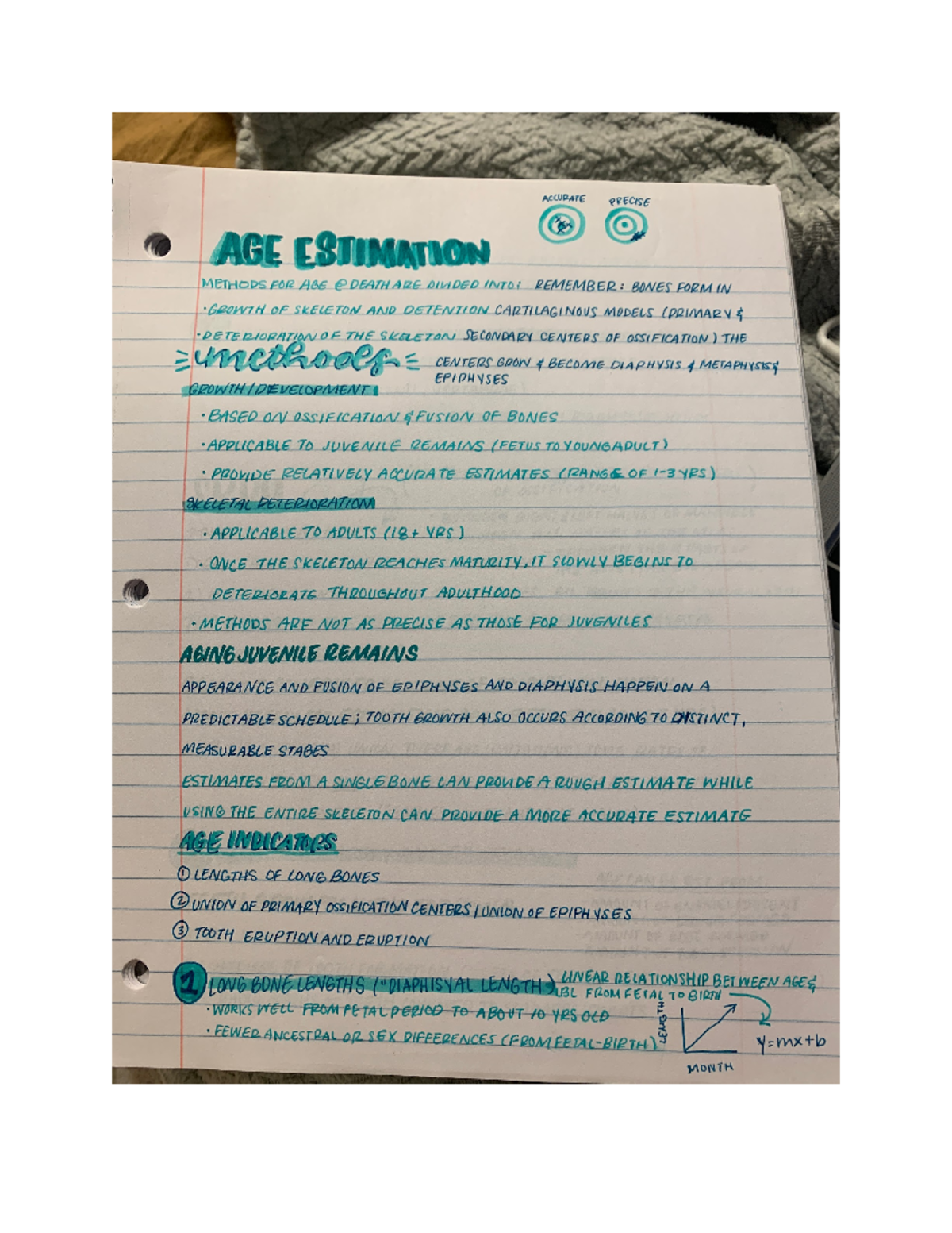 Age estimation - notes, prof Emily Dew - ANT 370 - Studocu