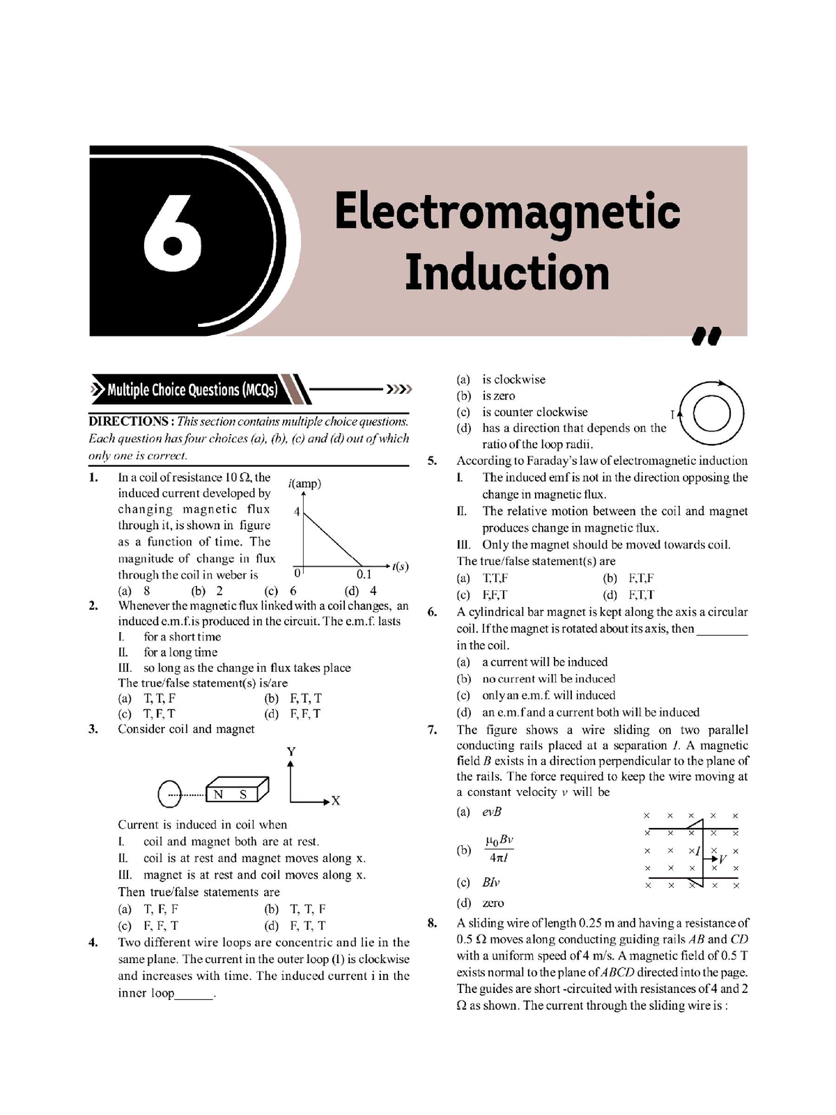 case study questions class 12 physics electromagnetic induction