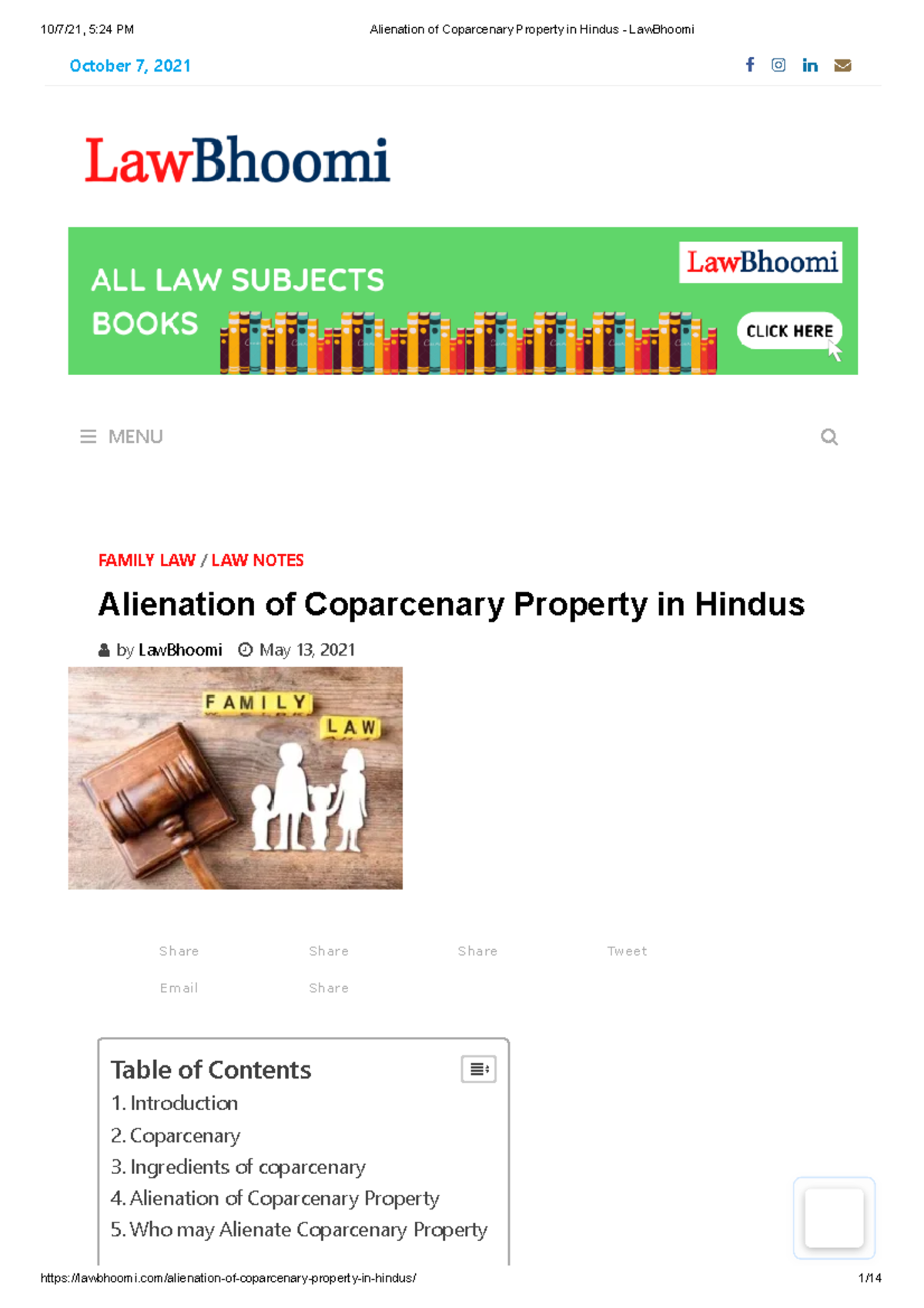 What Is Mitakshara Coparcenary Property