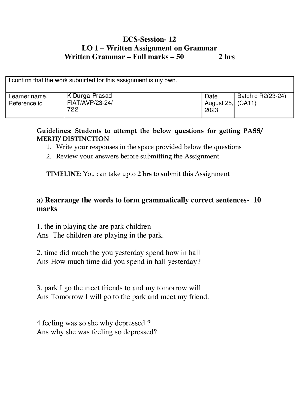 DOC-20230825-WA0010 - ECS-Session- 12 LO 1 – Written Assignment On ...