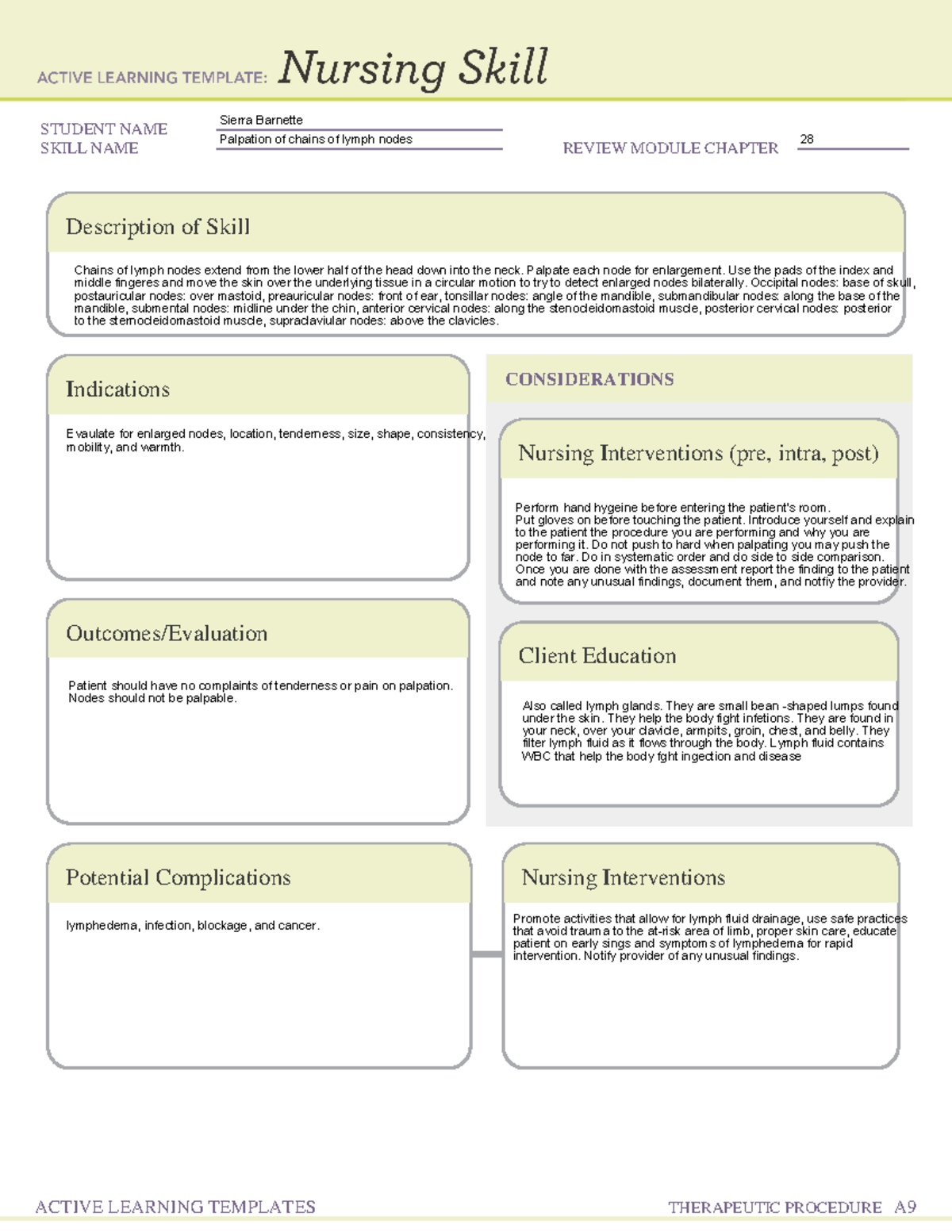 Proctored remediation template 2 - STUDENT NAME SKILL NAME REVIEW ...