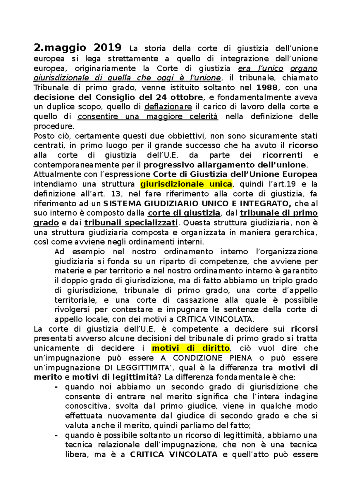 Corte Di Giustizia Dell’Unione Europea - 2 2019 La Storia Della Corte ...