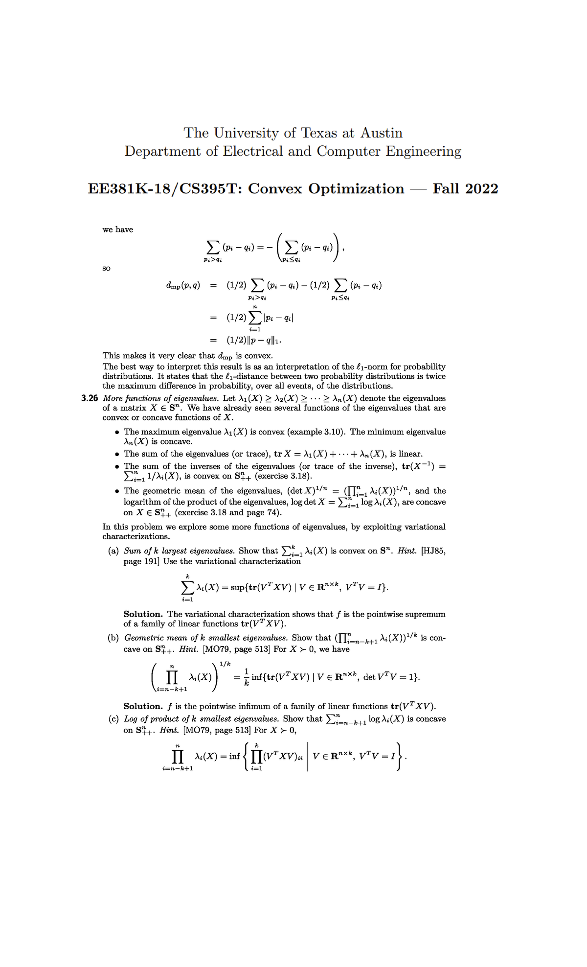 Convex practice 44 - ECE 381k - University of Texas - Studocu