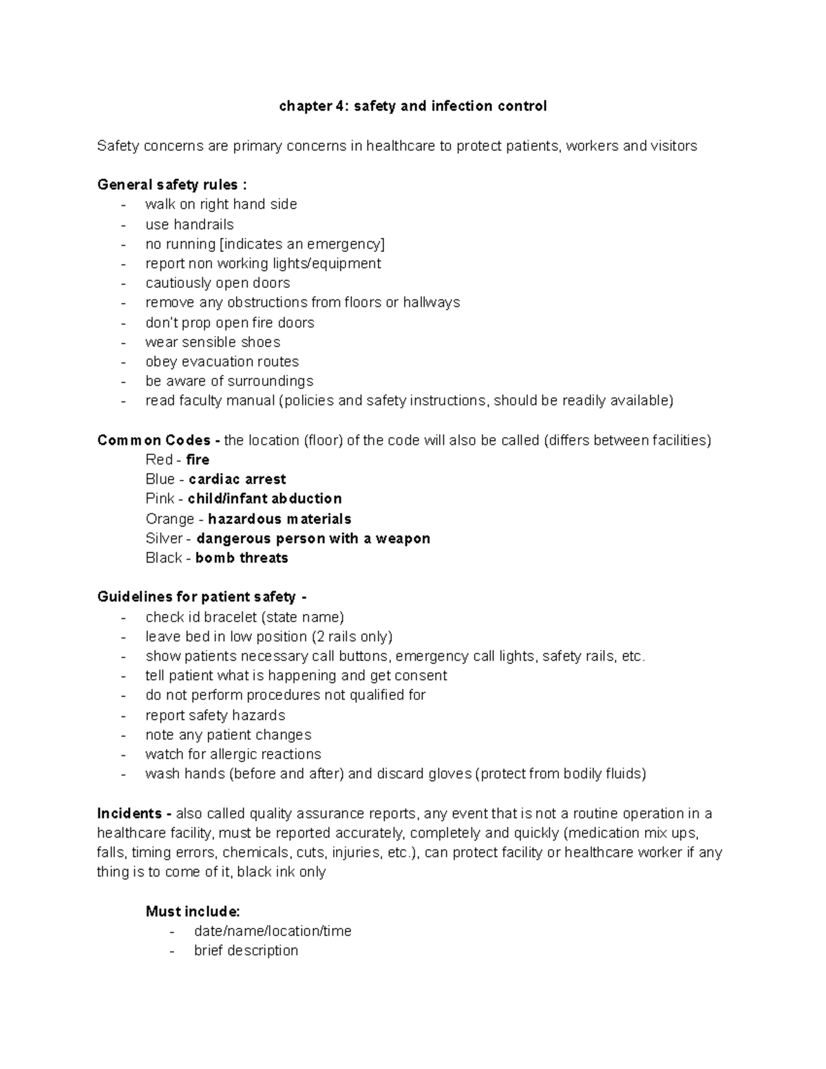 Chapter 4 safety and infection control chapter 4 safety and infection control Safety