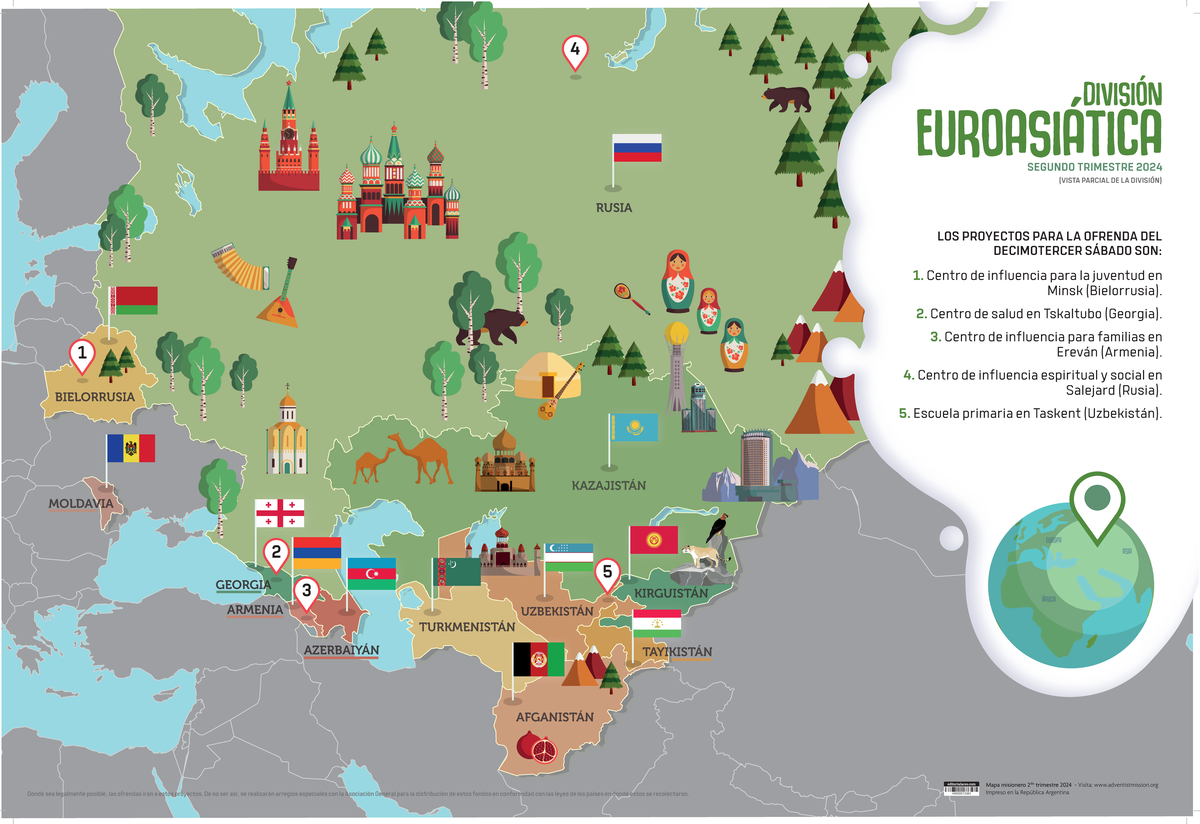 Mapa misionero Es pedagogico. Mapa misionero 2do trimestre 2024