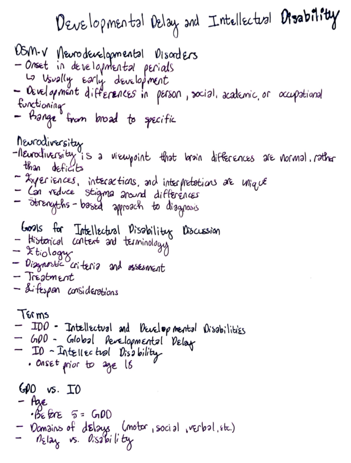 Developmental Delay and Intellectual Disability - ID Age •Before 5= GOD ...
