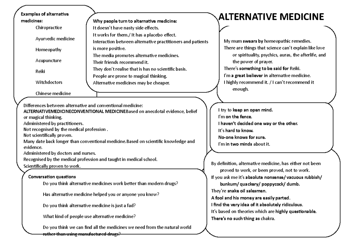 Alternativemedicineconversationclassconversationtopicsdialogs