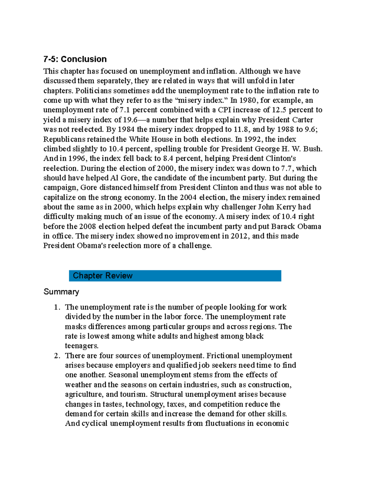 Chapter 7 5- Conclusion - 7-5: Conclusion This chapter has focused on ...