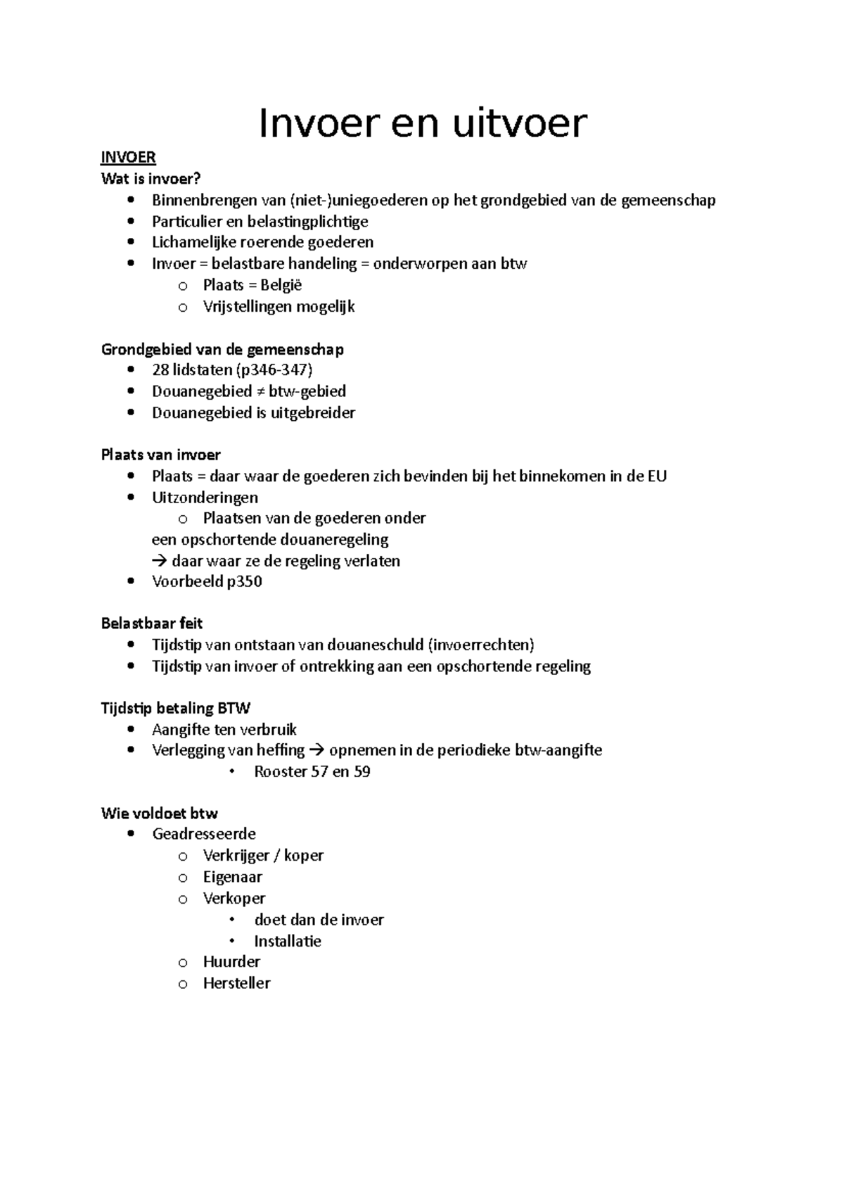 Invoer en uitvoer samenvatting - Invoer en uitvoer INVOER Wat is invoer ...