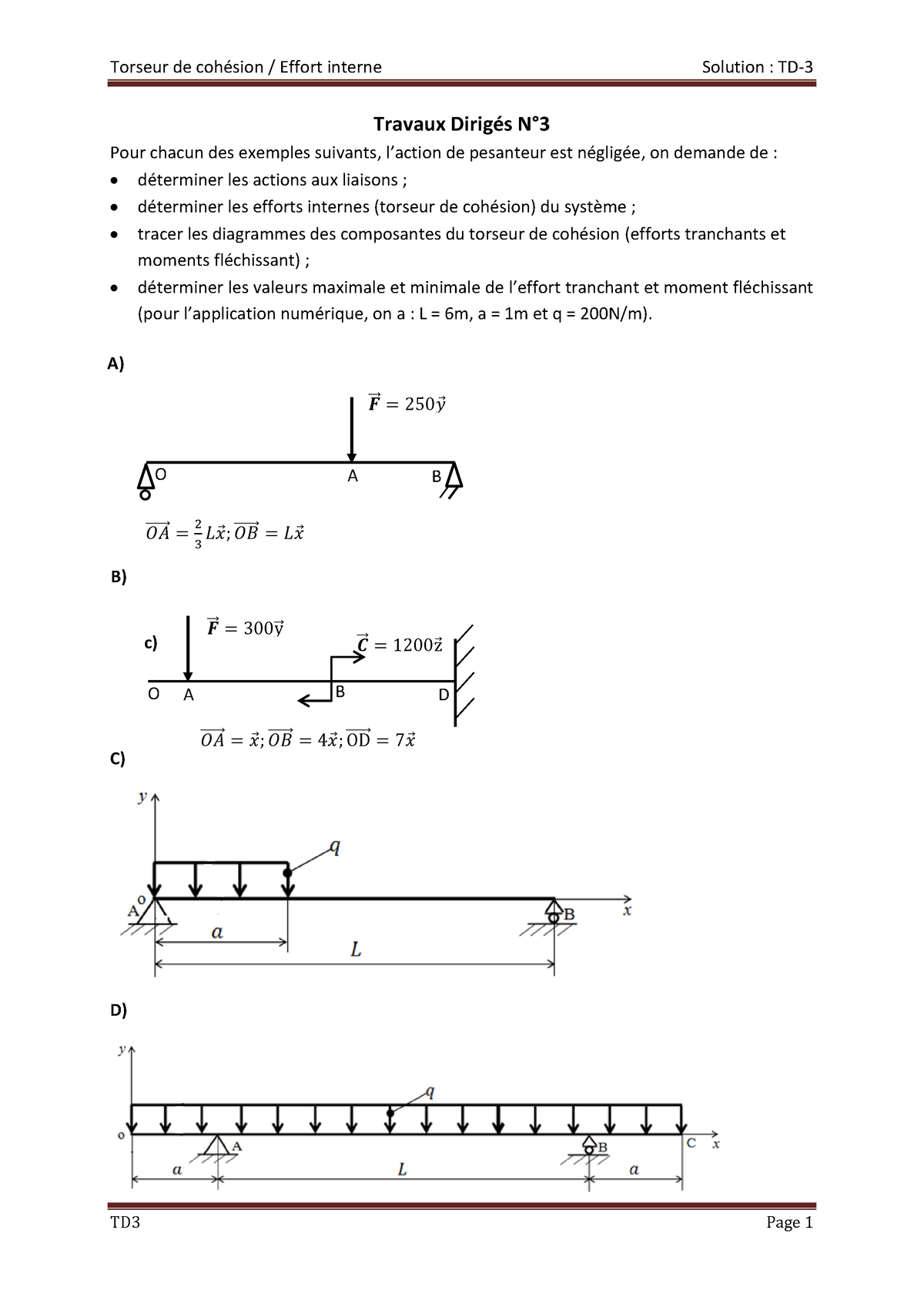 TD3 Solution effort interne - Travaux Dirigés N° Pour chacun des ...