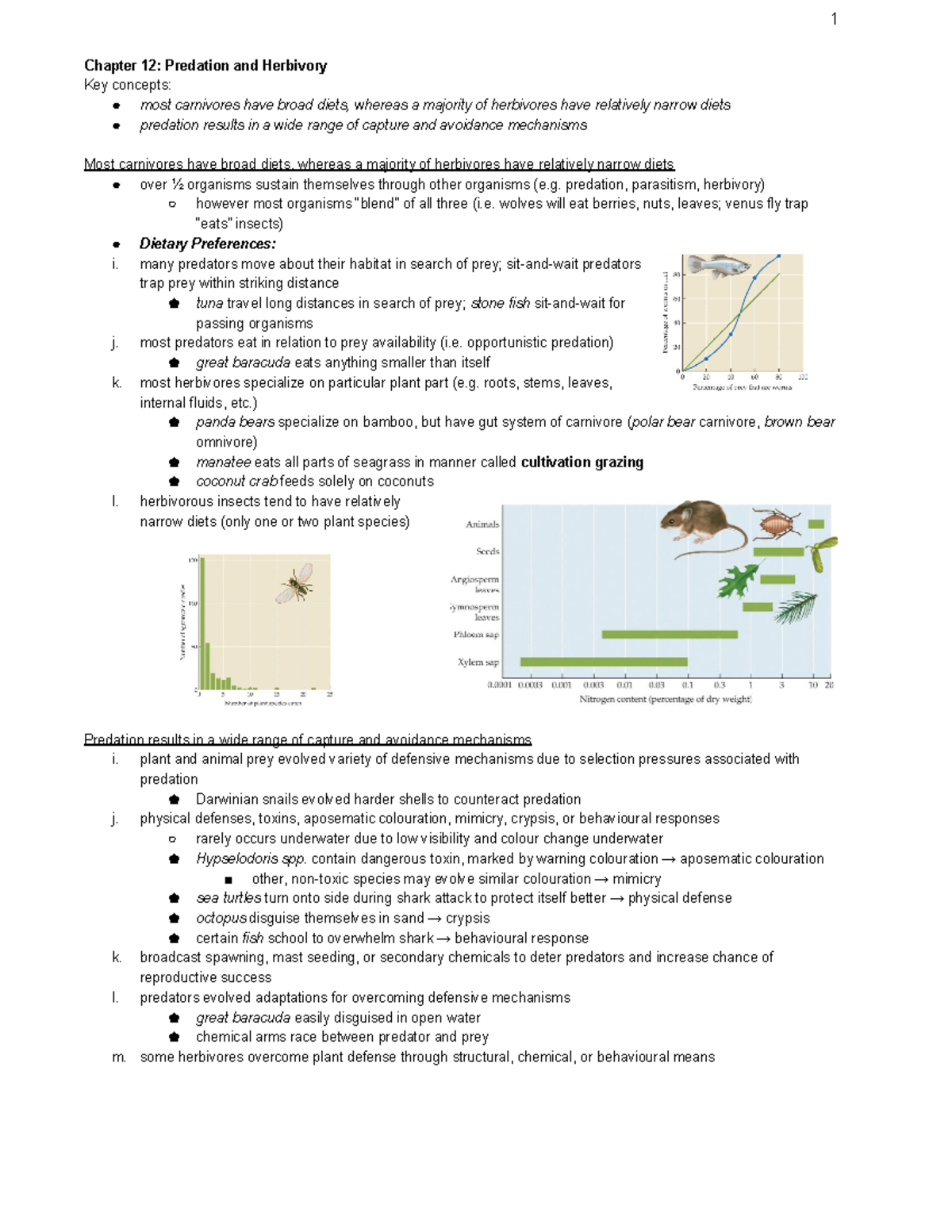 Ecology 2483 Post-Midterm Notes - Chapter 12: Predation And Herbivory ...