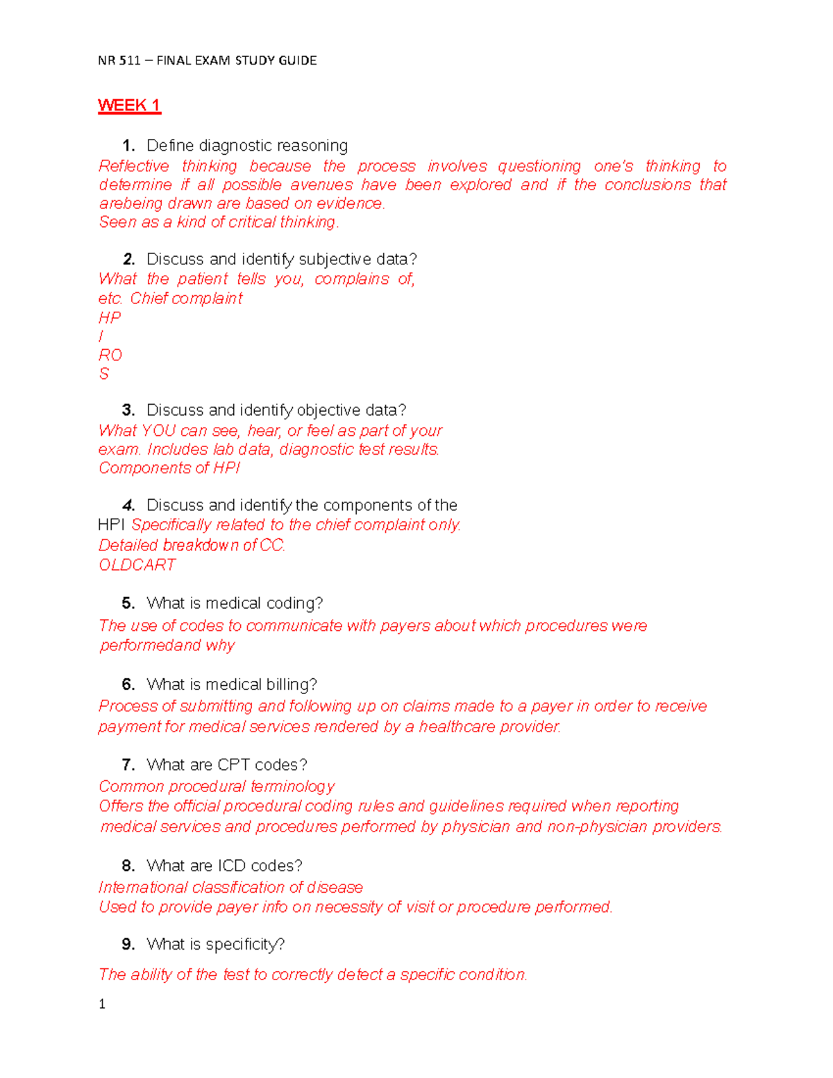 NR 511 Final Exam Study Guide Week 1, 2, 3, 5 & 6 - NR-511 ...