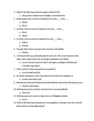 BIOL 101 Exam 2 Study Guide: Key Concepts and Definitions - EXAM 2 ...