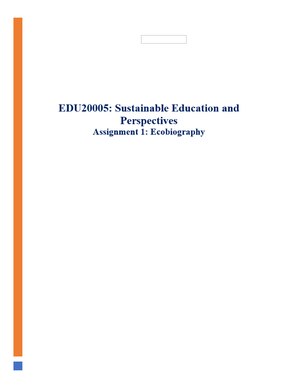 edu20005 sustainable education and perspectives assignment 2 report