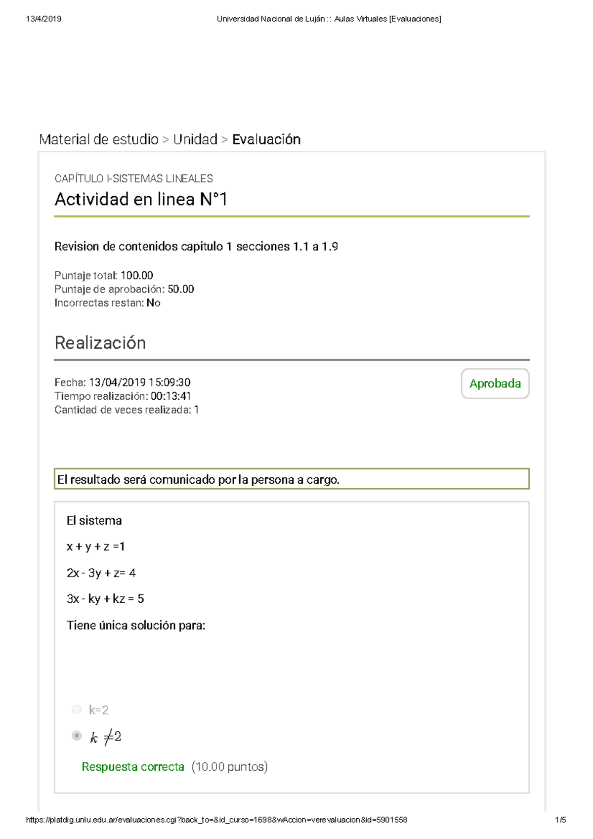 MATE 1 Actividad 2019 sistemas lineales 1 - Material de estudio ...