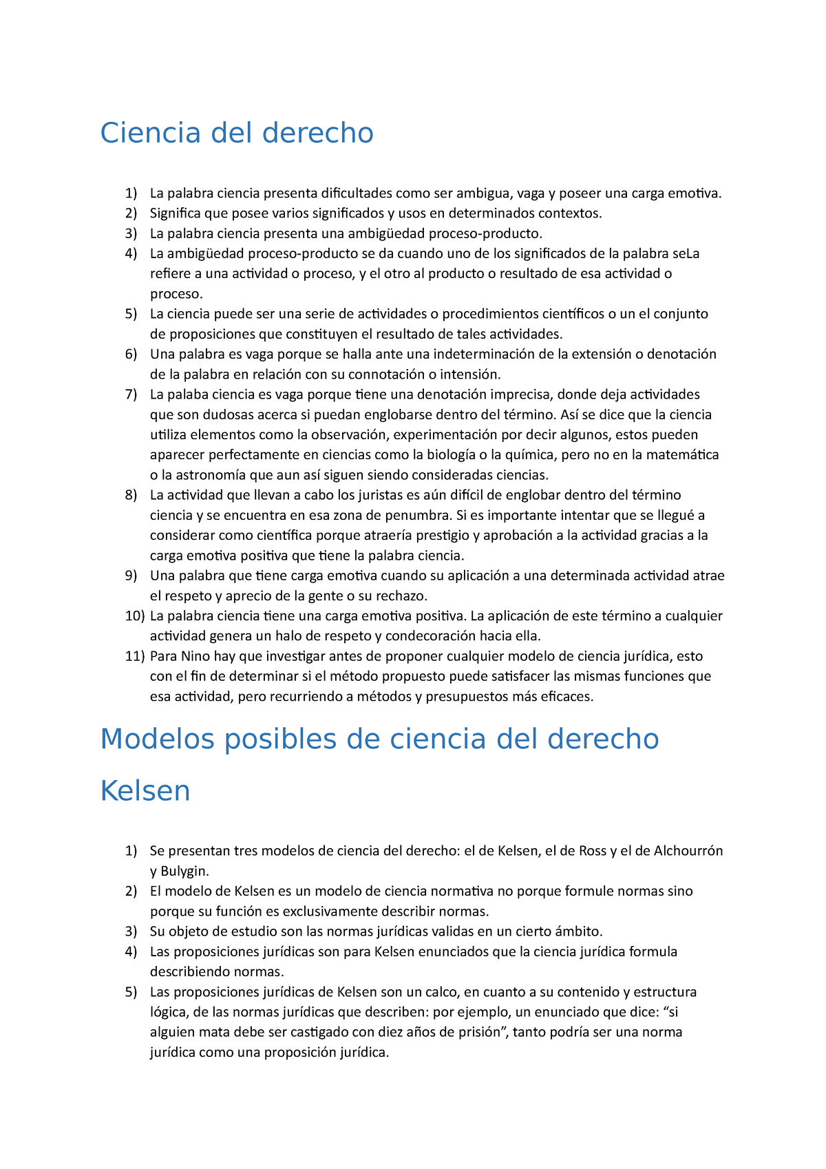 Respuestas Ciencia Del Derecho Ciencia Del Derecho La Palabra Ciencia Presenta Dificultades