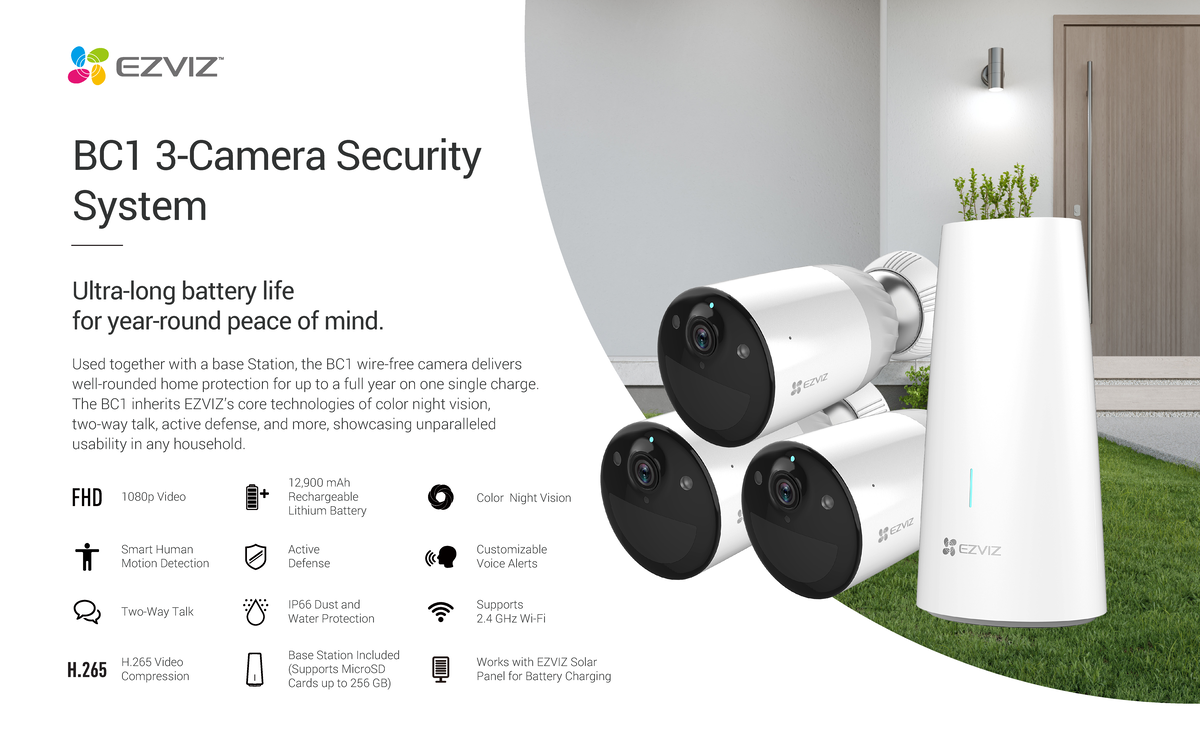 BC1 B3 datasheet - BC1 3-Camera Security System Used together with a ...
