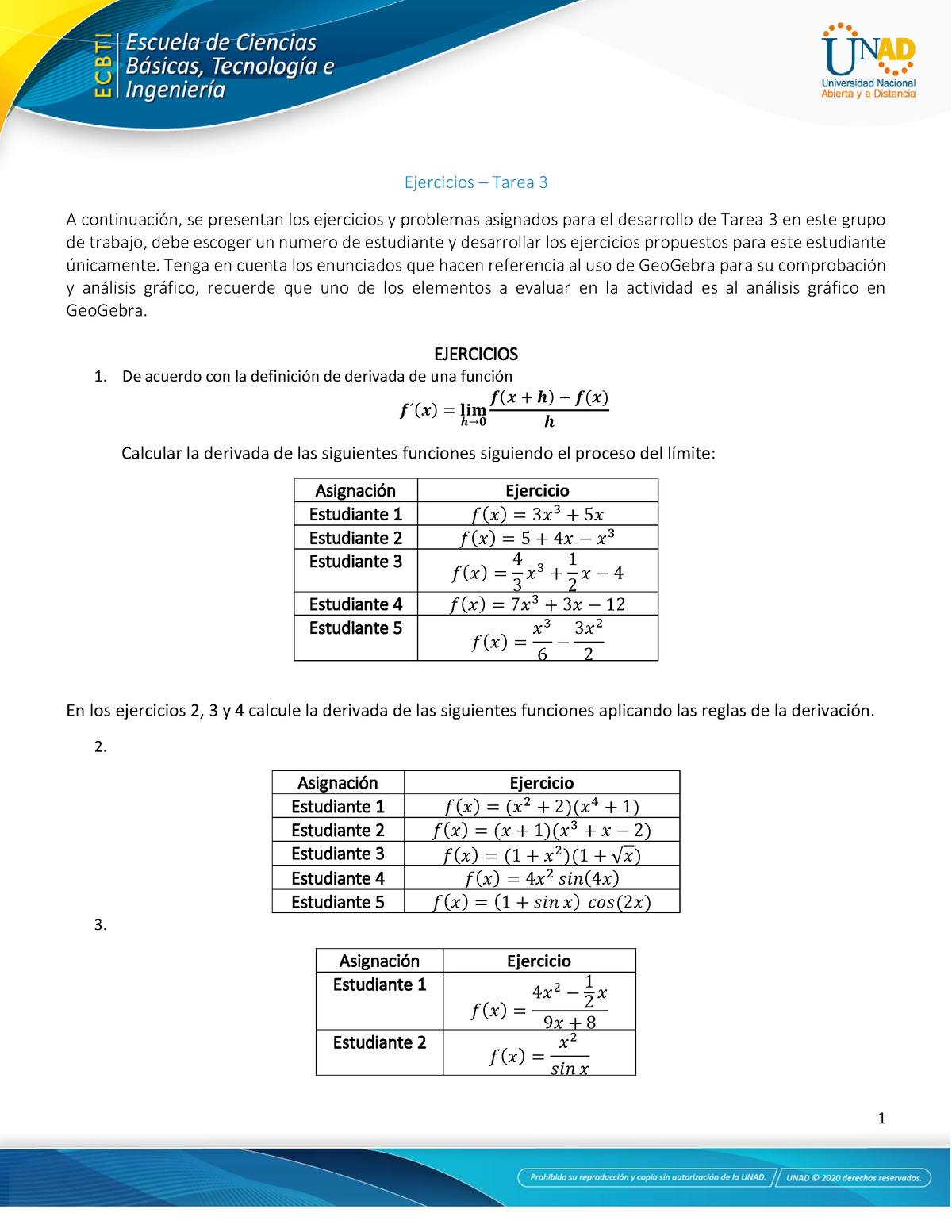 Ejercicios Tarea 3 - 1602 - Ejercicios – Tarea 3 A Continuación, Se ...